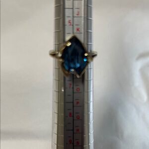 Vintage Dasun  Elegant Blue with 2 stones 10K Gold Ring